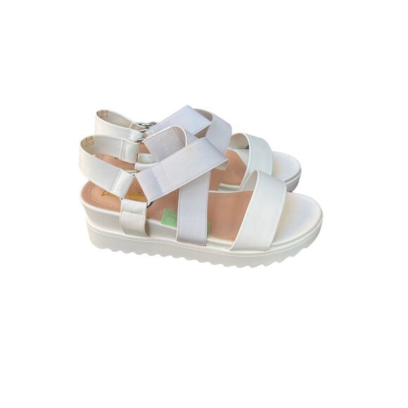 Dream Pairs Womens Platform Sandals Open Toe In White Size 9.5 - Picture 5 of 6